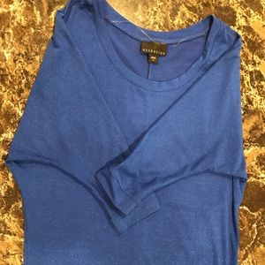 3/4 Sleeve Blue Shirt